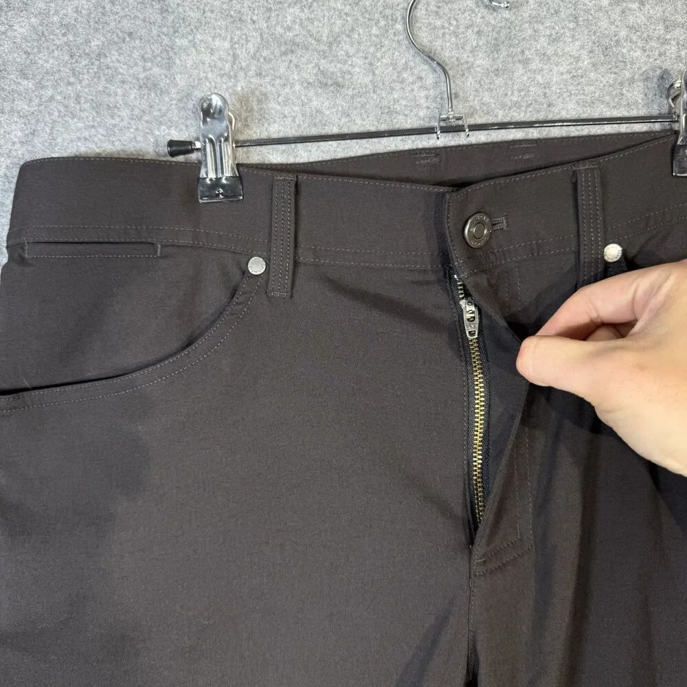 L.L. Bean Mens Explorer Ripstop‎ Pants Tapered Leg Black Color Size 34W 29L